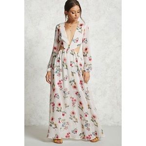 Floral Cutout Maxi Dress